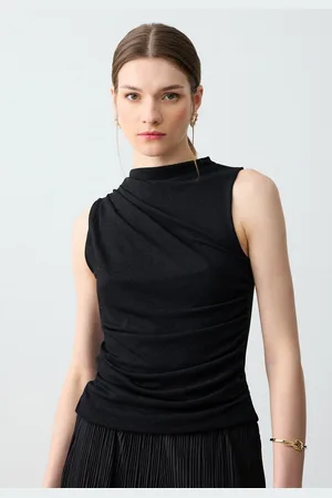 Jimmy Key Blusentop Slim Fit Gebreide Zwarte Blouse - Verkäufer: