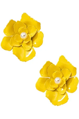 Karma Paar Ohrstecker Damen Blüten Legierung bunt verschiedene Farben Ohrschmuck modern (Blumenohrringe Blumenohrstecker), Damenschmuck Ohrringe Damenohrstecker - Verkäufer: Sanixa