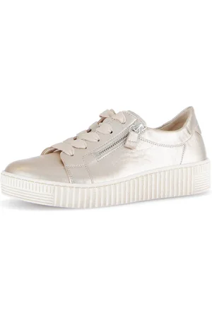 Gabor Plateausneaker, Freizeitschuh, Halbschuh, Schnürschuh mit dezenten Ziernähten