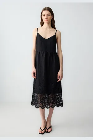 Jimmy Key Minikleid Regular Fit V-hals geweven zwarte jurk - Verkäufer: