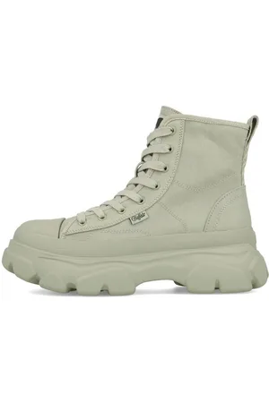 Buffalo Cade Lace Up Hi Damen Organic Cotton Sage Green EUR 42 Ankleboots - Verkäufer: Schuhdealer
