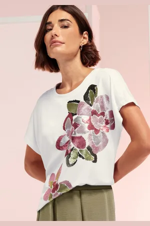 Bianca Print-Shirt JULIE mit leicht schimmernden Paillettenmotiv - Verkäufer:
