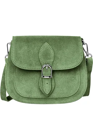 CASPAR Umhängetasche Kompakte Wildleder Damen Handtasche - CLASSIC LINE - Modell No.831, Vintage Stil, 100% Echtleder, angenehmer Tragekomfort - Made in Italy - Verkäufer: & SIKORA