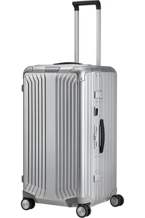 Samsonite Hartschalen-Trolley LITE-BOX ALU TRUNK, verschiedene Größen und Farben, 4 Rollen, Koffer groß Aufgabegepäck Reisegepäck TSA-Schloss