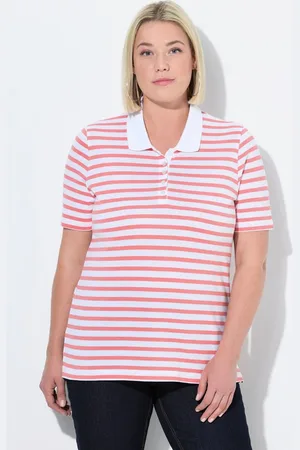 Ulla Popken Poloshirt Poloshirt Classic Fit Piqué Ringel Halbarm - Verkäufer: Popken Fashion Group