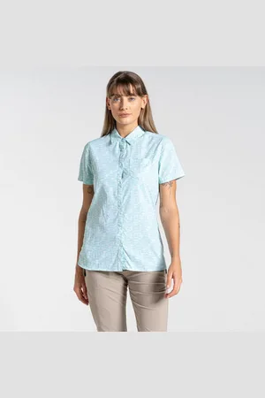 Craghoppers Kurzarmshirt - NL Tillia Shirt Damen Nosilife Bluse kurze Ärmel, green - Verkäufer: hive outdoor