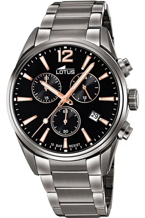 Lotus Quarzuhr Herren Uhr Sport 18682/2 Edelstahl, (Analoguhr), Herrenuhr rund, groß (ca. 42mm) Edelstahlarmband - Verkäufer: Fit4Style Silberschmuck - IMPPAC