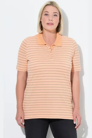 Ulla Popken Poloshirt Poloshirt Classic Fit Piqué Ringel Halbarm - Verkäufer: Popken Fashion Group