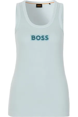 HUGO BOSS T-Shirt C_Ematite2_stonebadg mit Logo-Badge