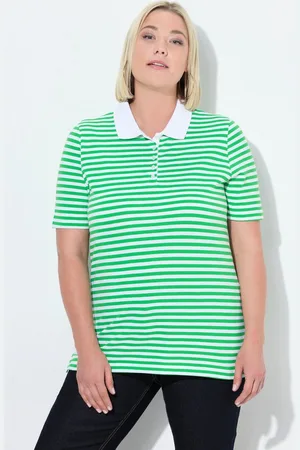 Ulla Popken Poloshirt Poloshirt Classic Fit Piqué Ringel Halbarm - Verkäufer: Popken Fashion Group
