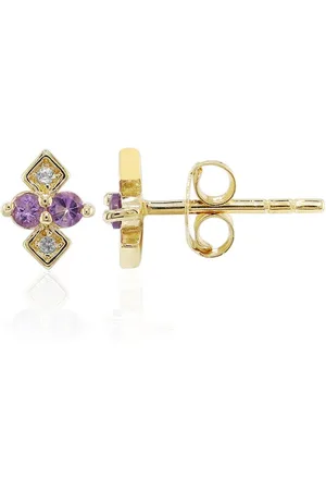Cavill Ohrring-Set Brasilianischer Amethyst und weißer Topas - vergoldete Ohrringe (2-tlg) - Verkäufer: Juwelo Deutschland GmbH