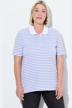 Ulla Popken Poloshirt Poloshirt Classic Fit Piqué Ringel Halbarm - Verkäufer: Popken Fashion Group
