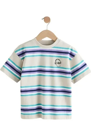 Next T-Shirt Relaxed Fit Kurzarm-T-Shirt mit Streifen (1-tlg) - Verkäufer: Germany GmbH