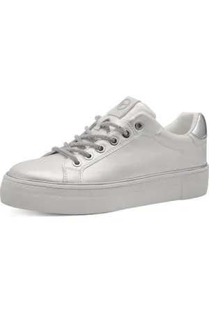 Tamaris Plateausneaker, Freizeitschuh, Halbschuh, Schnürschuh, Kontrastbesatz an der Ferse