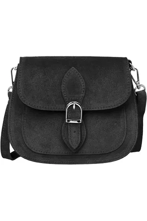 CASPAR Umhängetasche Kompakte Wildleder Damen Handtasche - CLASSIC LINE - Modell No.831, Vintage Stil, 100% Echtleder, angenehmer Tragekomfort - Made in Italy - Verkäufer: & SIKORA