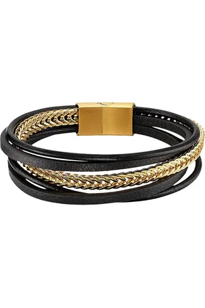 Bruno Banani Armband Schmuck Geschenk Edelstahlarmband Lederimitat