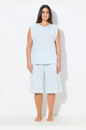 Ulla Popken Pyjama Shorty Zweiteiler Rundhals ärmellos weites Bein - Verkäufer: Popken Fashion Group