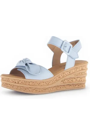Gabor Keilsandalette, Keilabsatz, Sommerschuh, Riemchensandale mit schöner Zierschleife