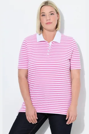 Ulla Popken Poloshirt Poloshirt Classic Fit Piqué Ringel Halbarm - Verkäufer: Popken Fashion Group