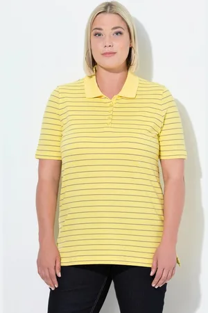 Ulla Popken Poloshirt Poloshirt Classic Fit Piqué Ringel Halbarm - Verkäufer: Popken Fashion Group