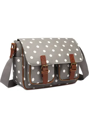 Kono Messenger Bag Große Umhängetasche aus Wachstuch (Punkte-Design) - Verkäufer: Halterner Technologie GmbH