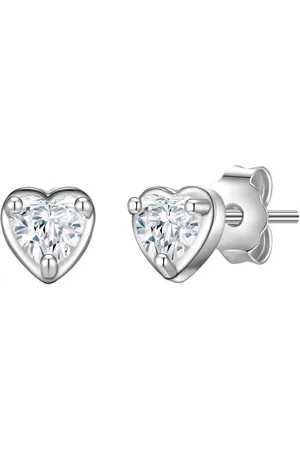 Glanzstücke Paar Ohrstecker Herz silber, aus Sterling Silber - Verkäufer: Juvalia