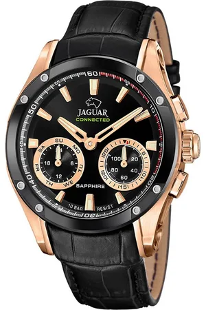 Jaguar Multifunktionsuhr Herrenuhr Leder , (Multifunktionsuhr), Herren Armbanduhr rund, Lederarmband - Verkäufer: Fit4Style Silberschmuck - IMPPAC