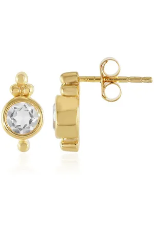 Cavill Ohrring-Set Brasilianischer Weißer Topas Vergoldete Silberohrringe, 1,013ct (2-tlg) - Verkäufer: Juwelo Deutschland GmbH