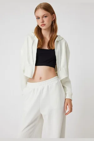 Koton Kapuzensweatshirt Mit Kapuze-Vollreißverschluss Glänzend - Verkäufer: