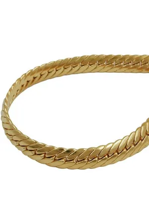 GALLAY Kette ohne Anhänger Kette 5mm Panzer oval gedrückt vergoldet AMD 50cm (1-tlg) - Verkäufer: Cats Collection
