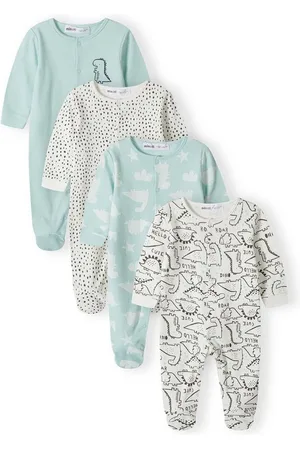 Minoti Schlafoverall Strampler mit Reißfverschluss im 4-er Pack (0-24m) - Verkäufer: