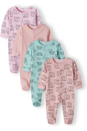 Minoti Schlafoverall Strampler mit Reißfverschluss im 4-er Pack (0-24m) - Verkäufer: