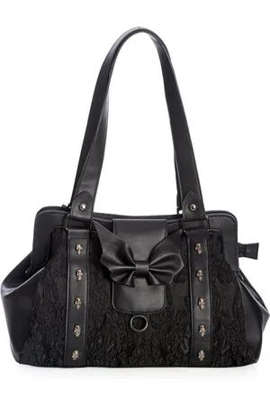 Banned Retro Handtasche Maplesage , mit Skull Nieten und Fledermausflügel Schleife - Verkäufer: Schompi Trading e.K.