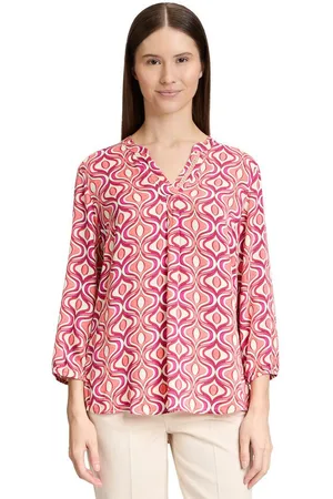 Cartoon Shirtbluse Blusenshirt mit Muster