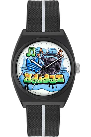 adidas Quarzuhr PROJECT TWO AOST250412I, Armbanduhr, Herrenuhr, Damenuhr,Resinarmband,wasserabweisend bis 5 bar