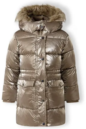 Minoti Winterjacke Gefütterte Jacke im Metallic-Look, mit abnehmbarem Kunstfell (2y-14y) - Verkäufer: