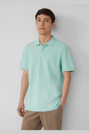QS by s.Oliver Kurzarmshirt Poloshirt aus Baumwollpiqué Logo - Verkäufer: