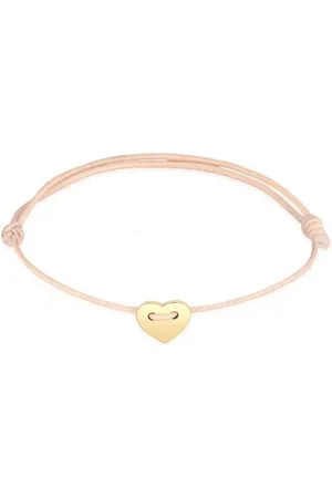Elli Armband Herz Liebe Textilband Trend 925 Silber vergoldet, Herz - Verkäufer: JULIE & GRACE GmbH
