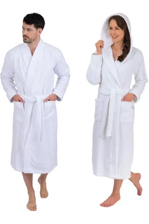 WeWo fashion Bademantel Wewofashion Unisex Bademantel Kapuze 3004-100 Unifarben, Baumwolle - Verkäufer: Bettenhaus-Breuer