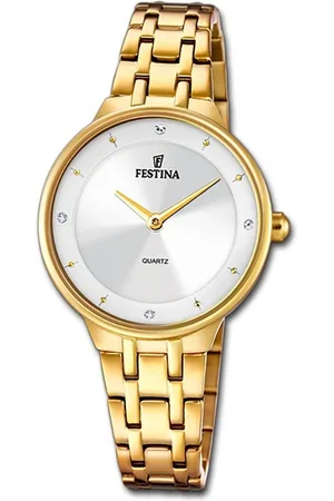 Festina Quarzuhr Damenuhr Mademoiselle Uhr, (Analoguhr), Damenuhr Edelstahlarmband gold, rund, mittel (ca. 31mm) - Verkäufer: Fit4Style Silberschmuck - IMPPAC