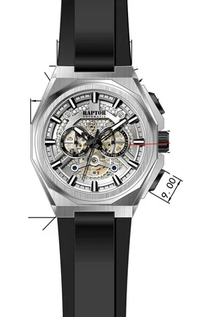 Raptor Quarzuhr RA20409 Skelett-Herrenuhr, Automatik, Silikonband, 5 ATM - Verkäufer: Shaghafi GmbH