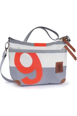 360Grad Schultertasche Schultertasche Deern Lütt, recyceltes Segeltuch, -Grau, Orange - Verkäufer: MARITIMIA