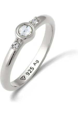 Elli Fingerring Glas Kristalle Weiß 925 Sterling Silber - Verkäufer: JULIE & GRACE GmbH