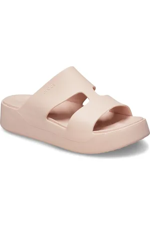 Crocs Getaway Platform H-Strap Badepantolette, Sommerschuh, Schlappen, Badeschuh, Poolslides, weiche Innensohle