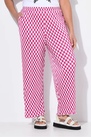 Angel of Style Funktionshose Hose weites Bein Plissee Schachbrett-Muster - Verkäufer: Popken Fashion Group