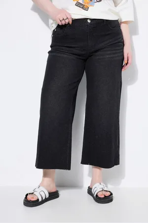 STUDIO UNTOLD Culotte Jeans-Culotte Wide Legs 5-Pocket cutted Saum - Verkäufer: Popken Fashion Group