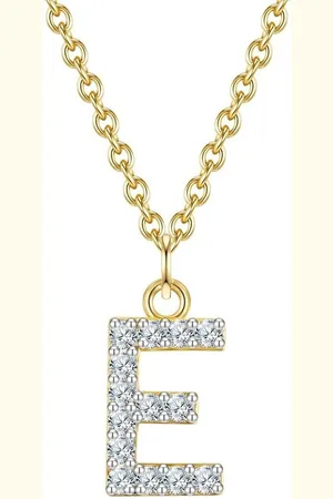 Glanzstücke Silberkette Buchstabe E gelbgold, mit Buchstaben-Anhänger - Verkäufer: Juvalia