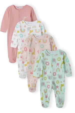 Minoti Schlafoverall Strampler mit Reißfverschluss im 4-er Pack (0-24m) - Verkäufer:
