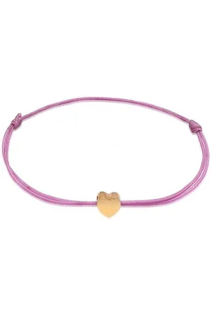 Elli Armband Herz Liebe Textilband Trend 925 Silber, Herz - Verkäufer: JULIE & GRACE GmbH
