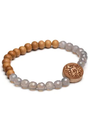 YOGISTAR Armband Handala - Achat facettiert, Sandelholz 6 mm (Standard, 1-tlg) - Verkäufer: YOGISHOP